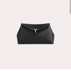 Toteme Black T Lock Clutch Bag